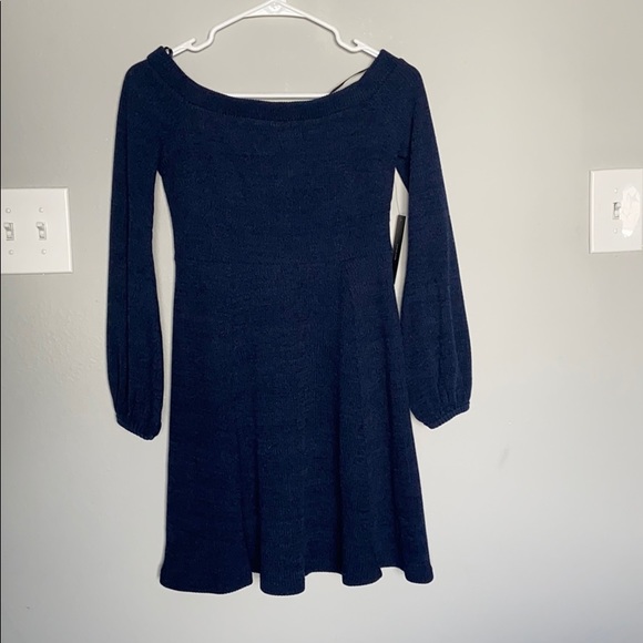 NEW Lulu’s Off the Shoulder Sweater Dress - Picture 5 of 6